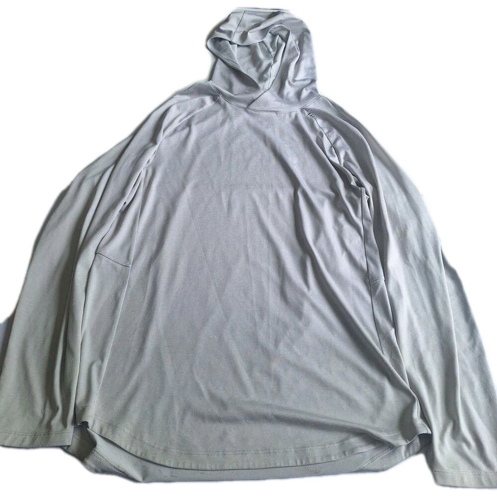 Lululemon Drysense Mens Hoodie Gray Long Sleeve Training Medium Stretch Textured